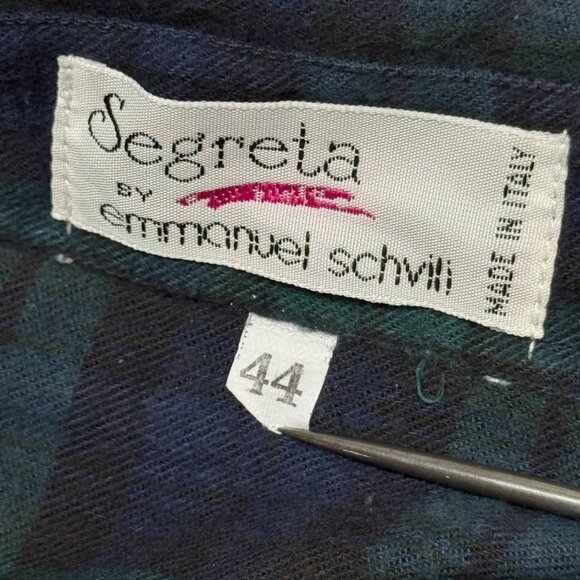 VTG Segreta by Emmanuel Schvili Plaid Button-Down Shirt Tom & Jerry Size 44 - Picture 12 of 14